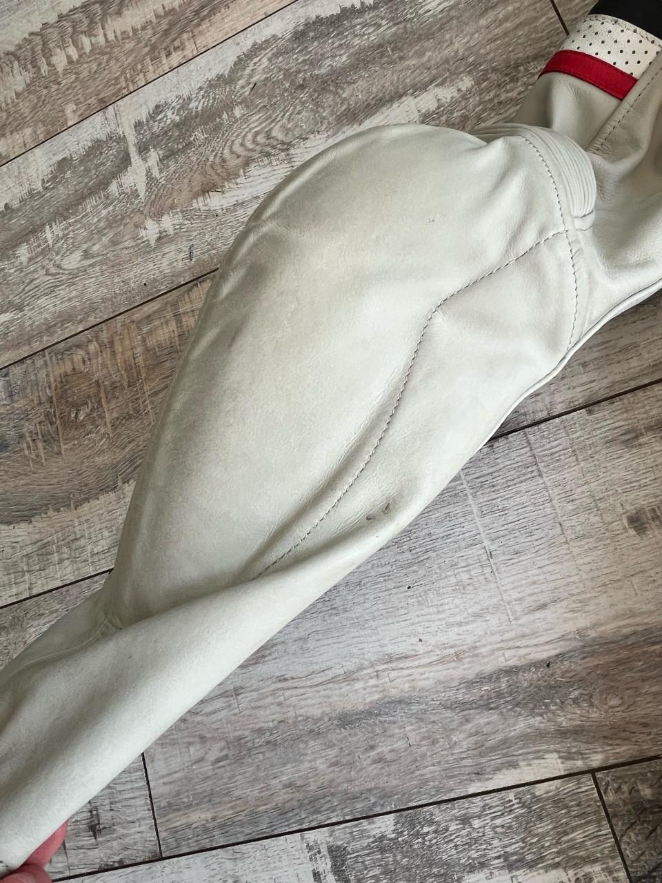 Retro crème leren motorjack motorjas Rev'it! mt M/ 50