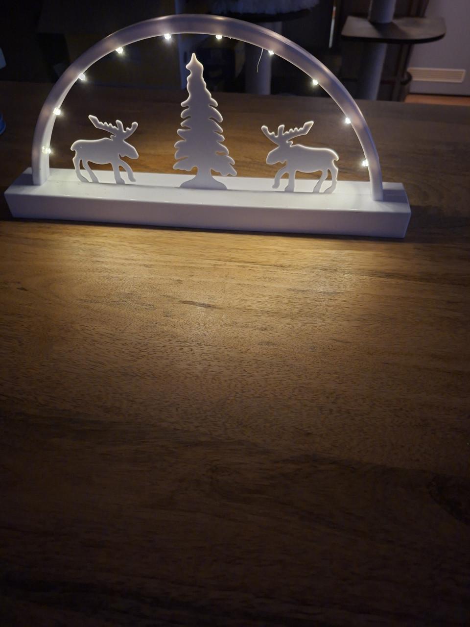 Leuk verlicht kersttafereeltje