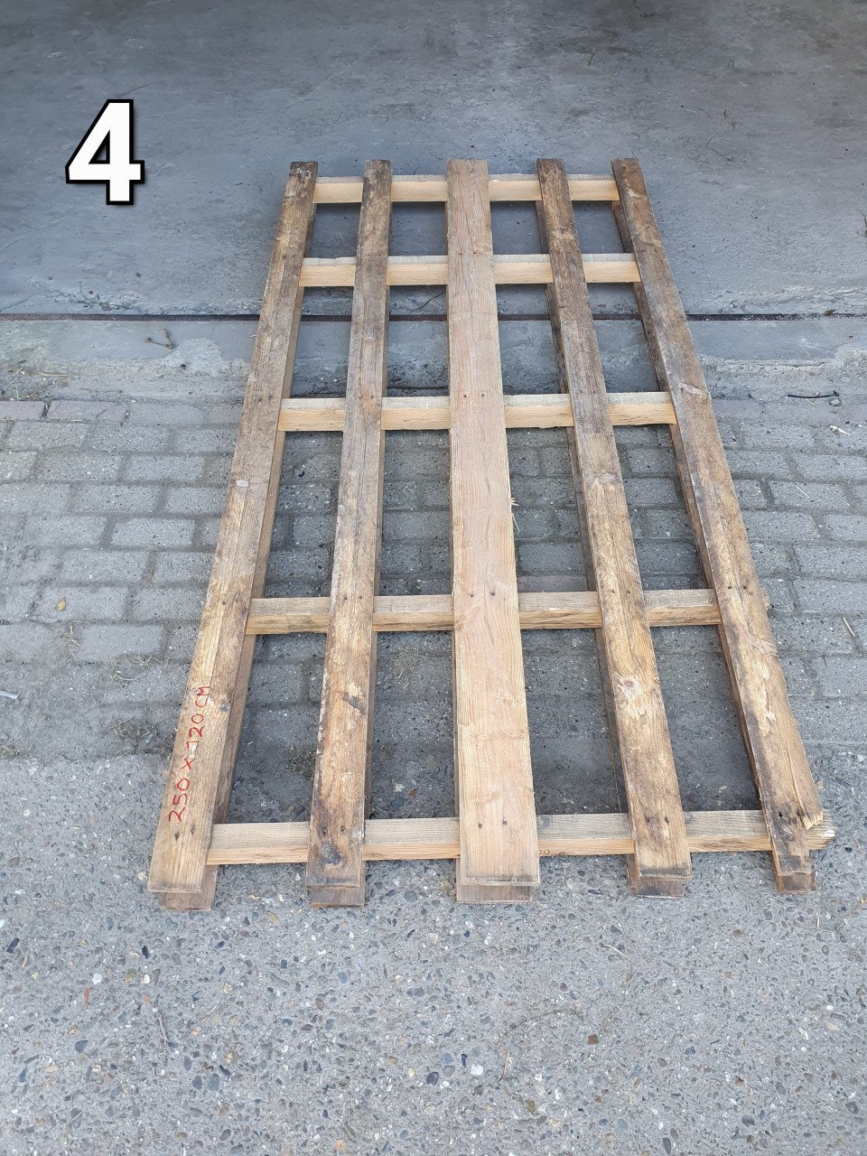 4 Super grote pallets/vlonders/brandhout.
