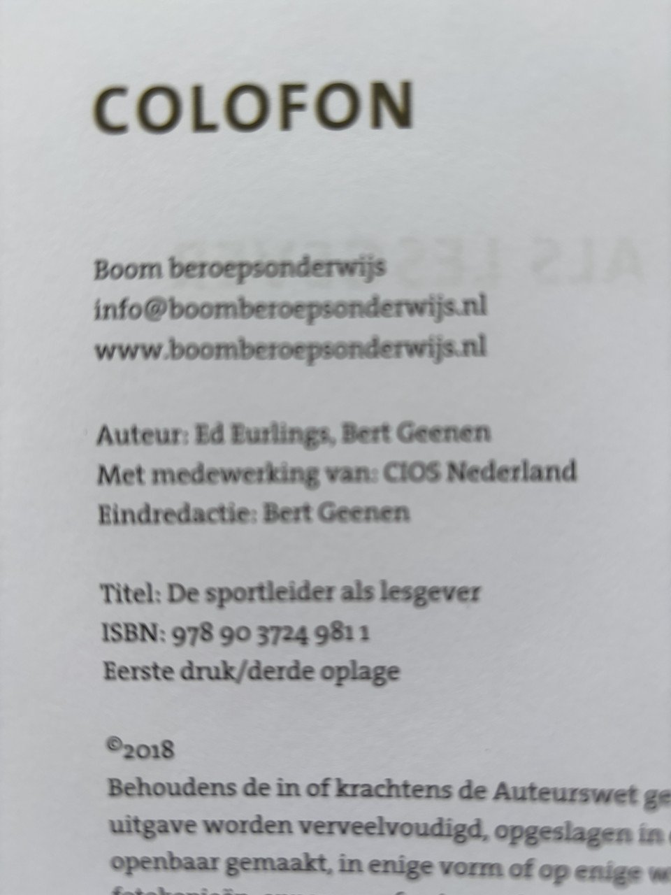 Boeken Cios coördinator buurt onderwijs en sport