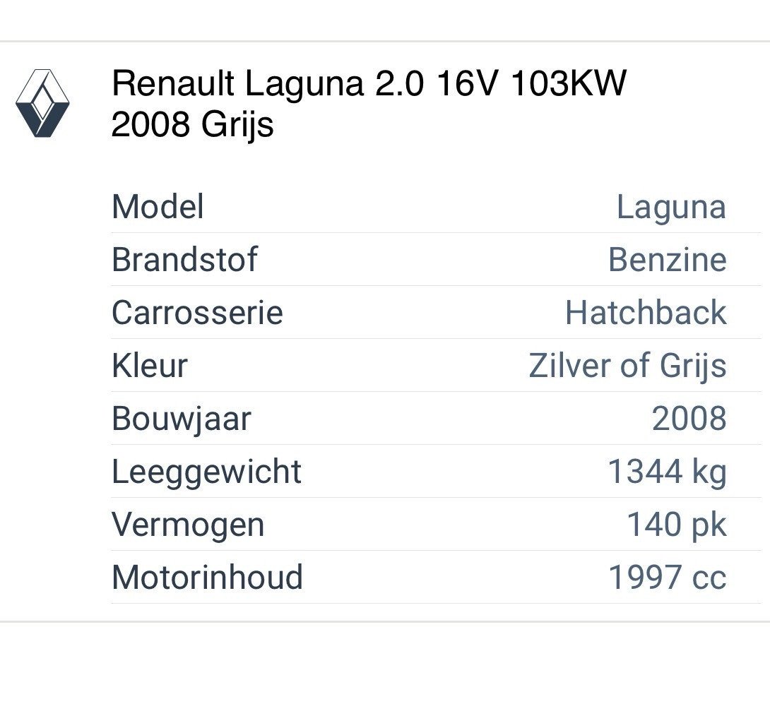 Renault Laguna 2.0 16V 103KW