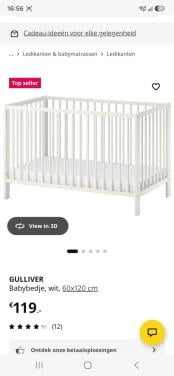 Ledikant wit ikea met matras