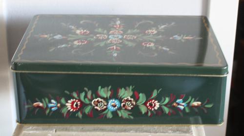 Mooi groen blik met bloemen print