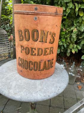 Groot antiek Chocolade blik