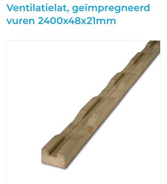 Ventilatielatten, 75 stuks