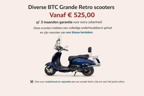 🛵 BTC Grande retro  en berini scooters vanaf € 525
