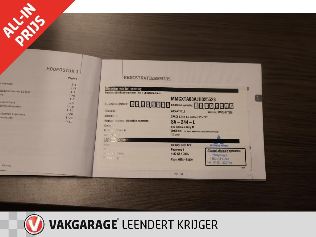 Mitsubishi Space Star 1.2 connect pro|automaat|rijklaarprijs|12 maanden bov