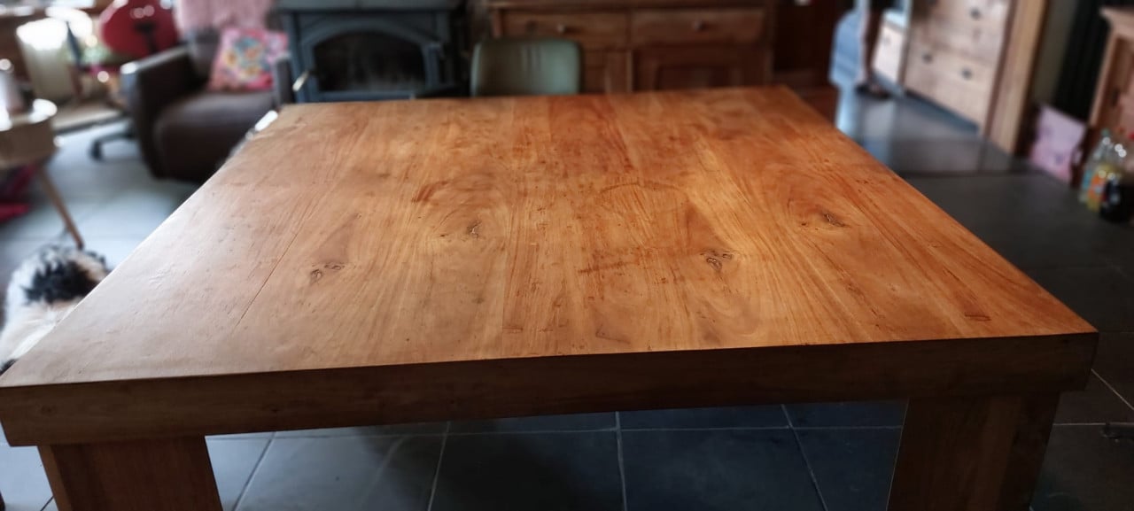 Teakhouten tafel 140 x 140 cm