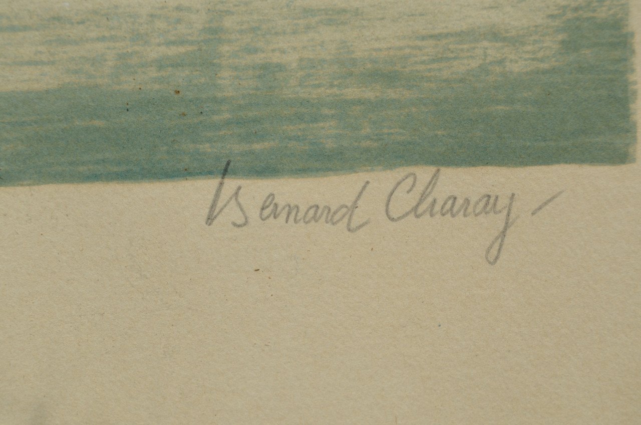 Mooie grote litho/zeefdruk Bernard Charay