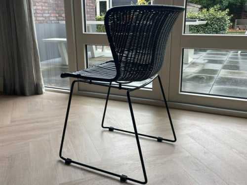 Eetkamerstoel WOOOD Wings kleur zwart 4 st BINNEN & BUITEN