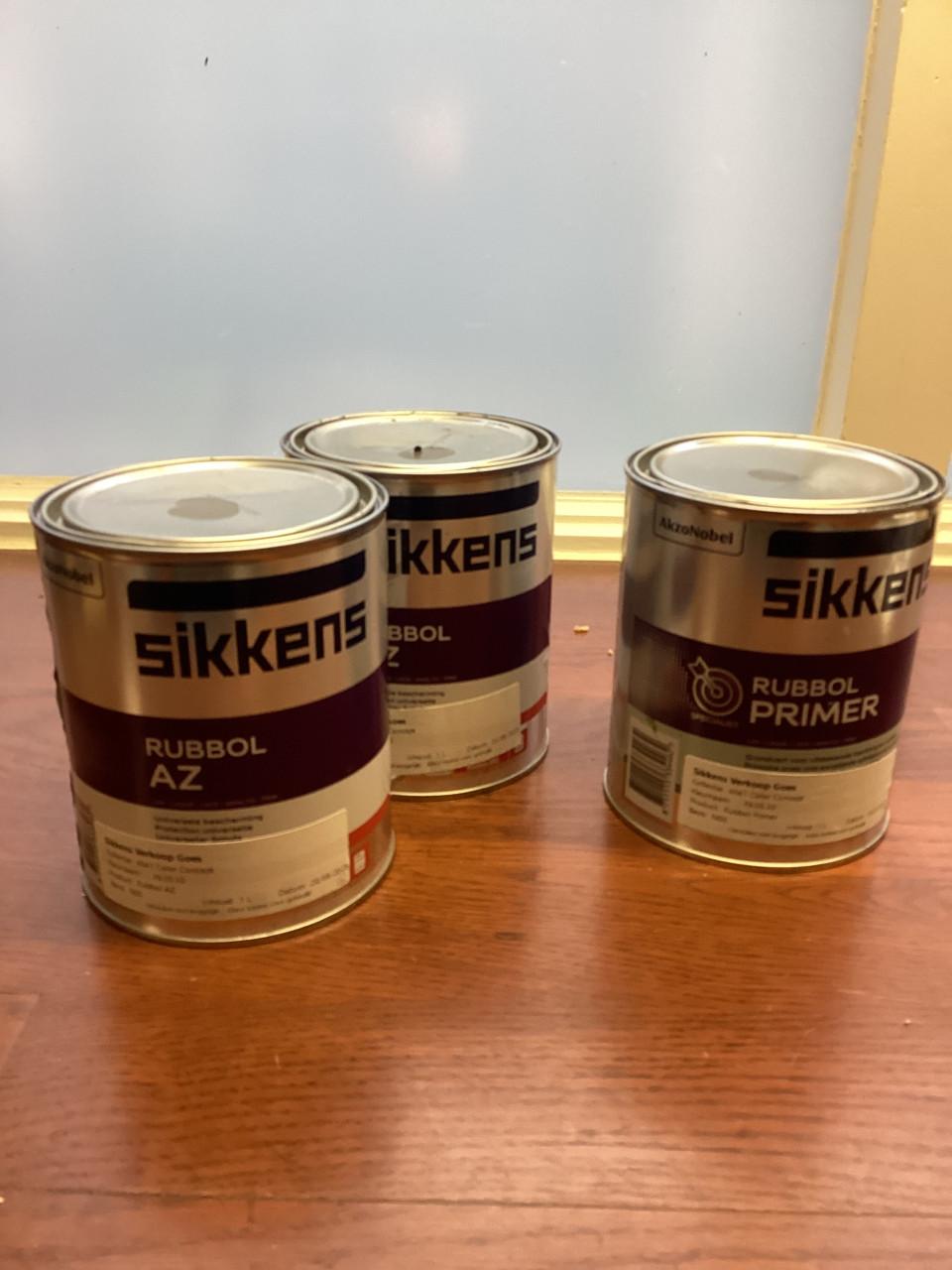 Rubbol AZ, mooi grijs 3x1L samen nu voor €30 koopje ophalen