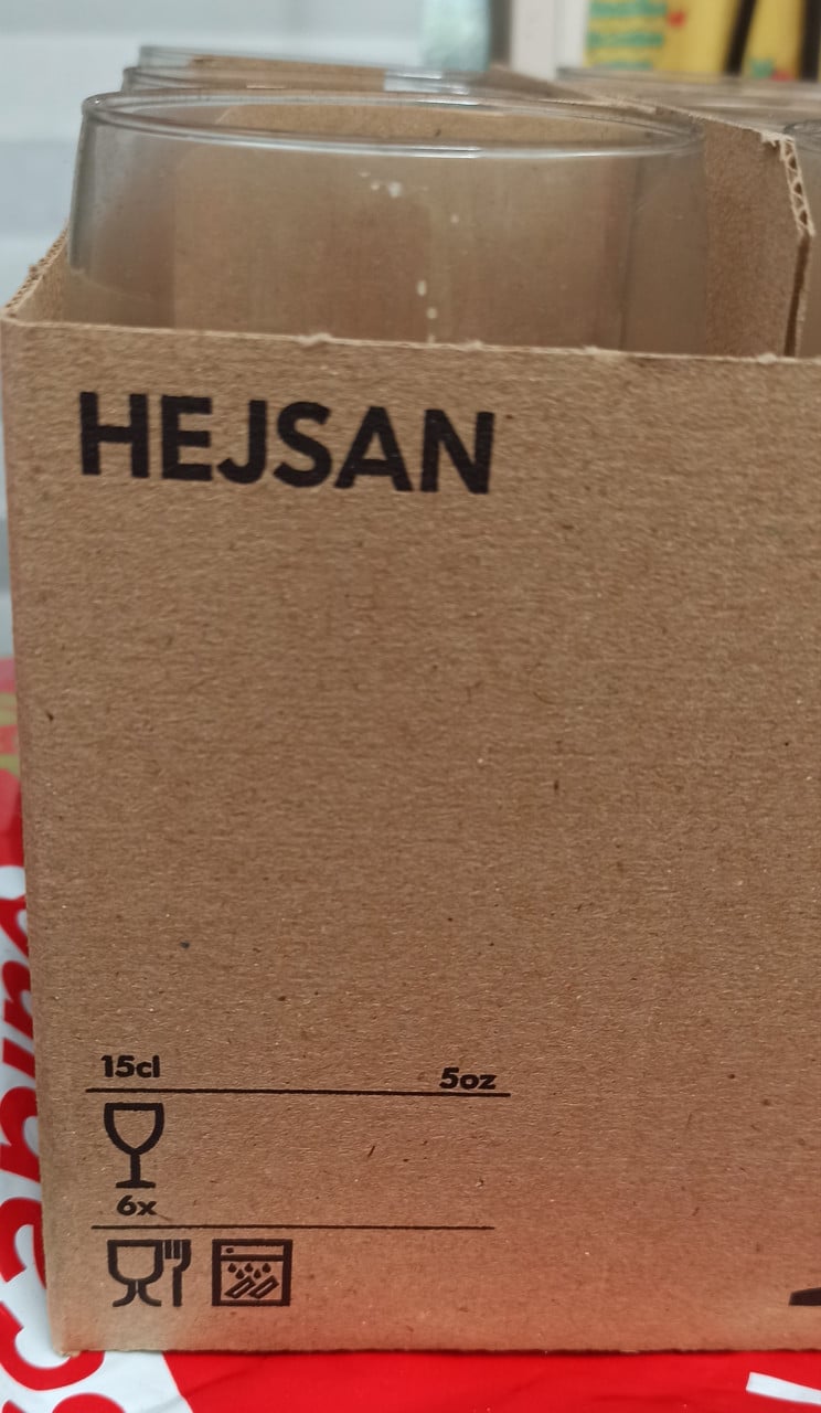 Ikea Hejsan wijnglazen x 6 - nooit gebruikt maar stoffig