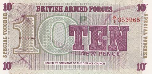 Biljetten British Armed Force  UNC