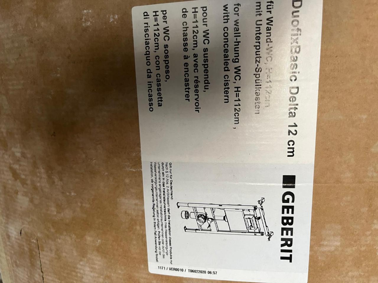 Geberit Duofix inbouwreservoir WC – 12 cm – compleet frame