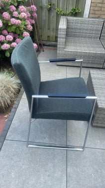 Eetkamerstoelen grijs 6 stuks