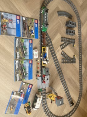 Lego Trein 60198 met twee sets extra rails