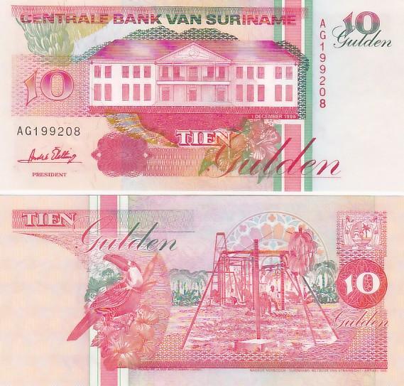 Biljet Suriname 10 Gulden 1996 UNC