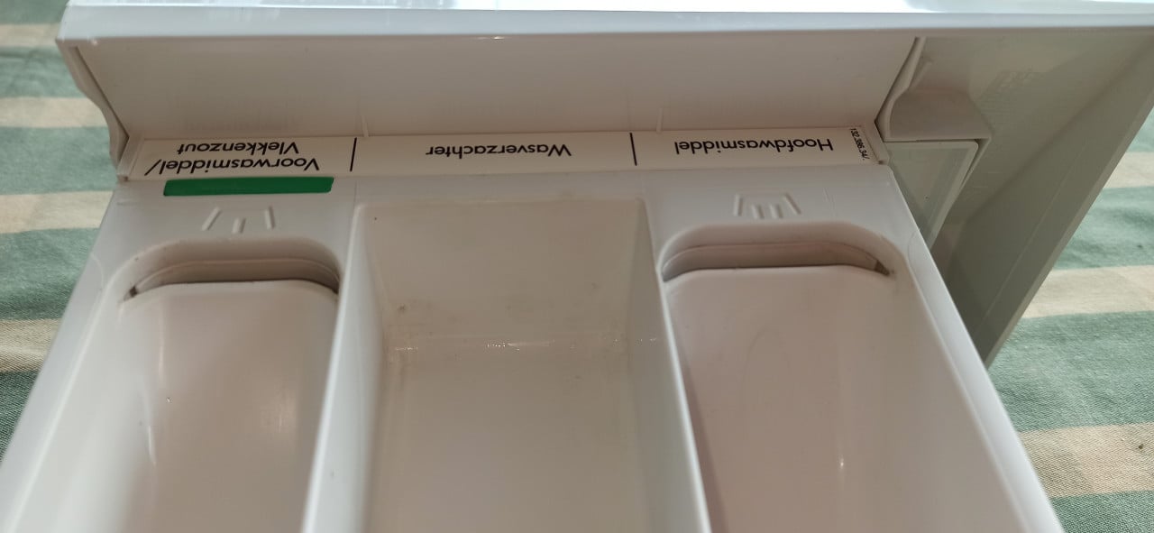 AEG LAVAMAT 52840 Wasmachine accessoire wasmiddelbak zeepbakje + voorkant