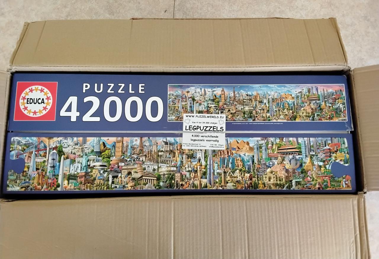 Educa puzzel "rond de wereld" 42000 stukjes