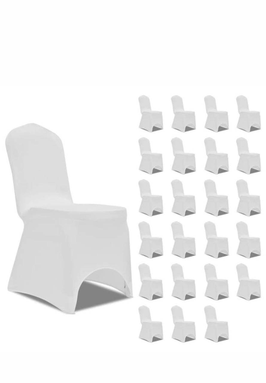 Witte stoelhoezen stretch 50 stuks