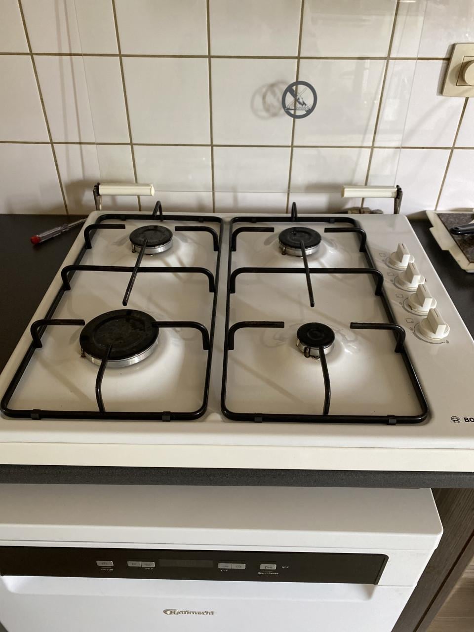 Vierpits kookplaat gas