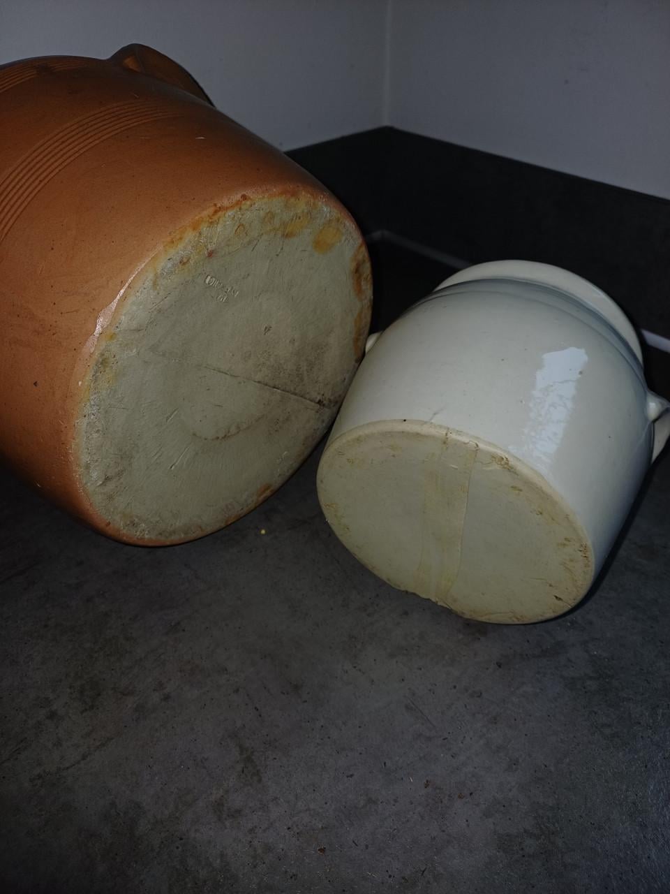 Set van 3 gres potten