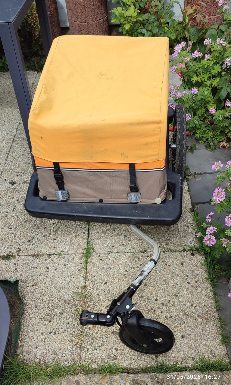 Croozer Cargo fietsaanhanger (of handkar) + reservewiel
