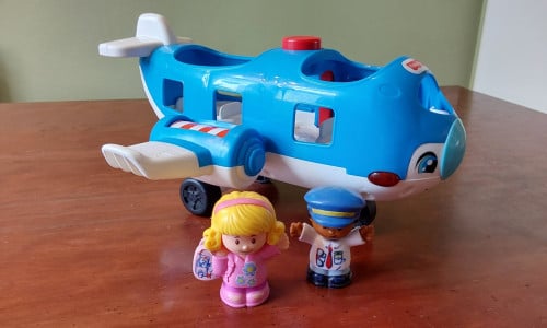 Fisher-Price Little People vliegtuig met 2 poppetjes