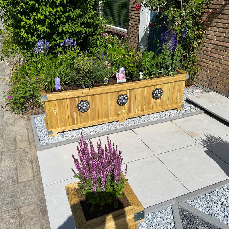 Zeeuwse knop bloembakken projecten ter inspiraties L200 x B48 x H55