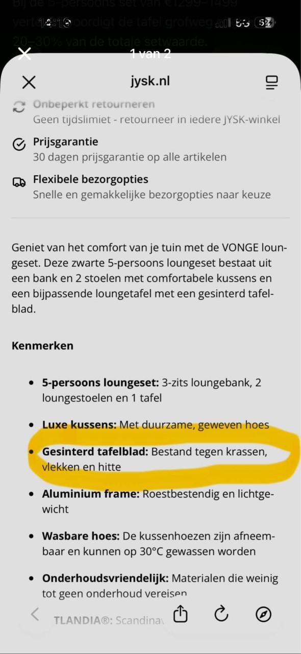 Nieuwe Salon/eet tafel