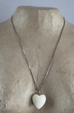 Zilveren ketting met hanger hart