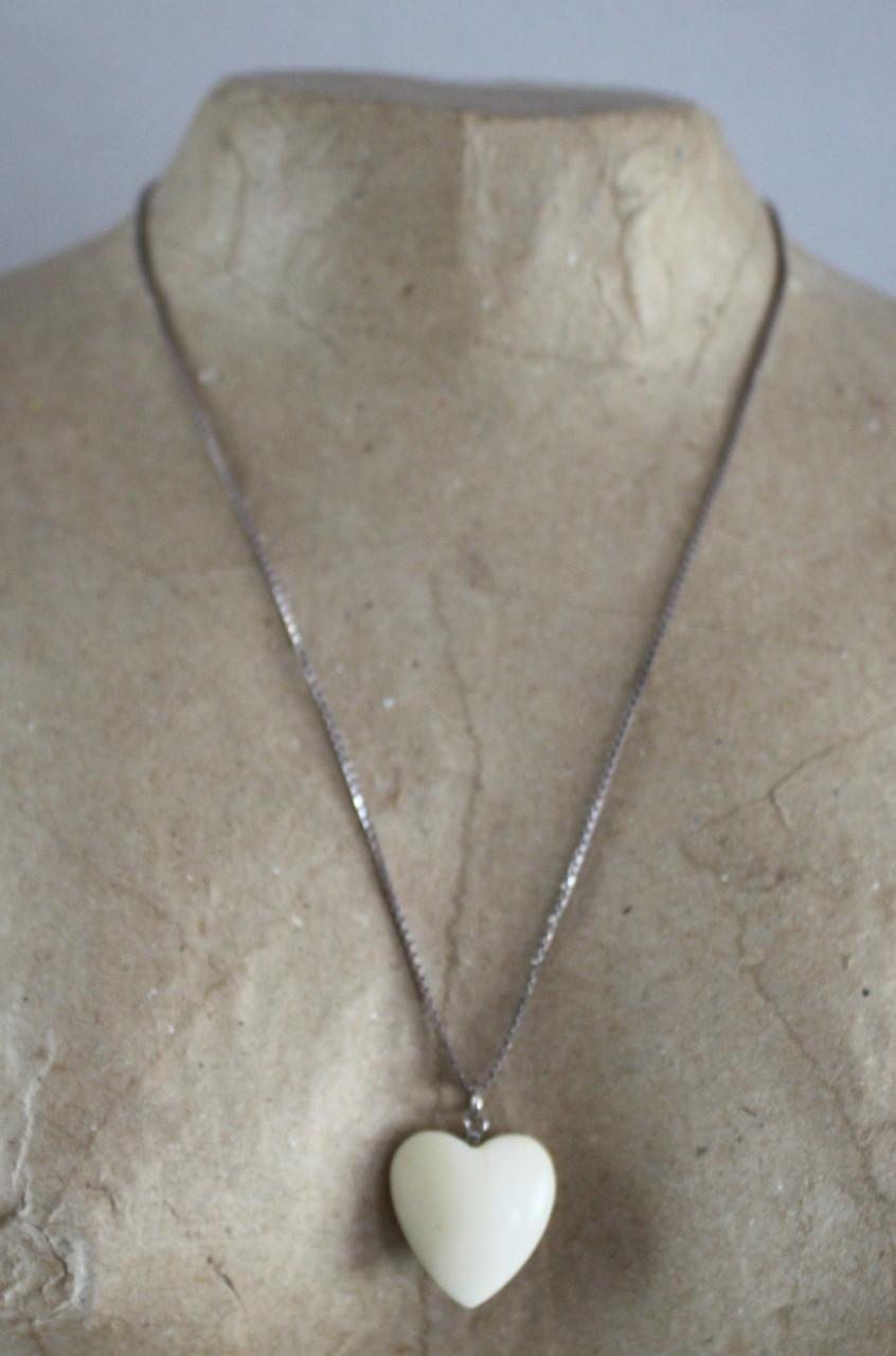 Zilveren ketting met hanger hart