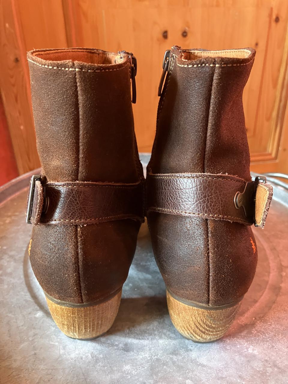 Lederen enkellaarsjes The Art Company