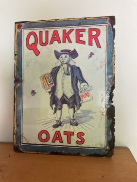 Oud reclamebord Quaker Oats