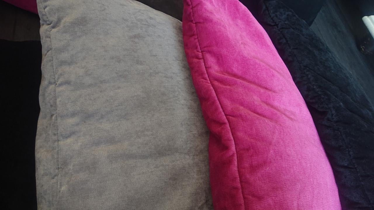 10-delige Kussen set roze/grijs/zwart