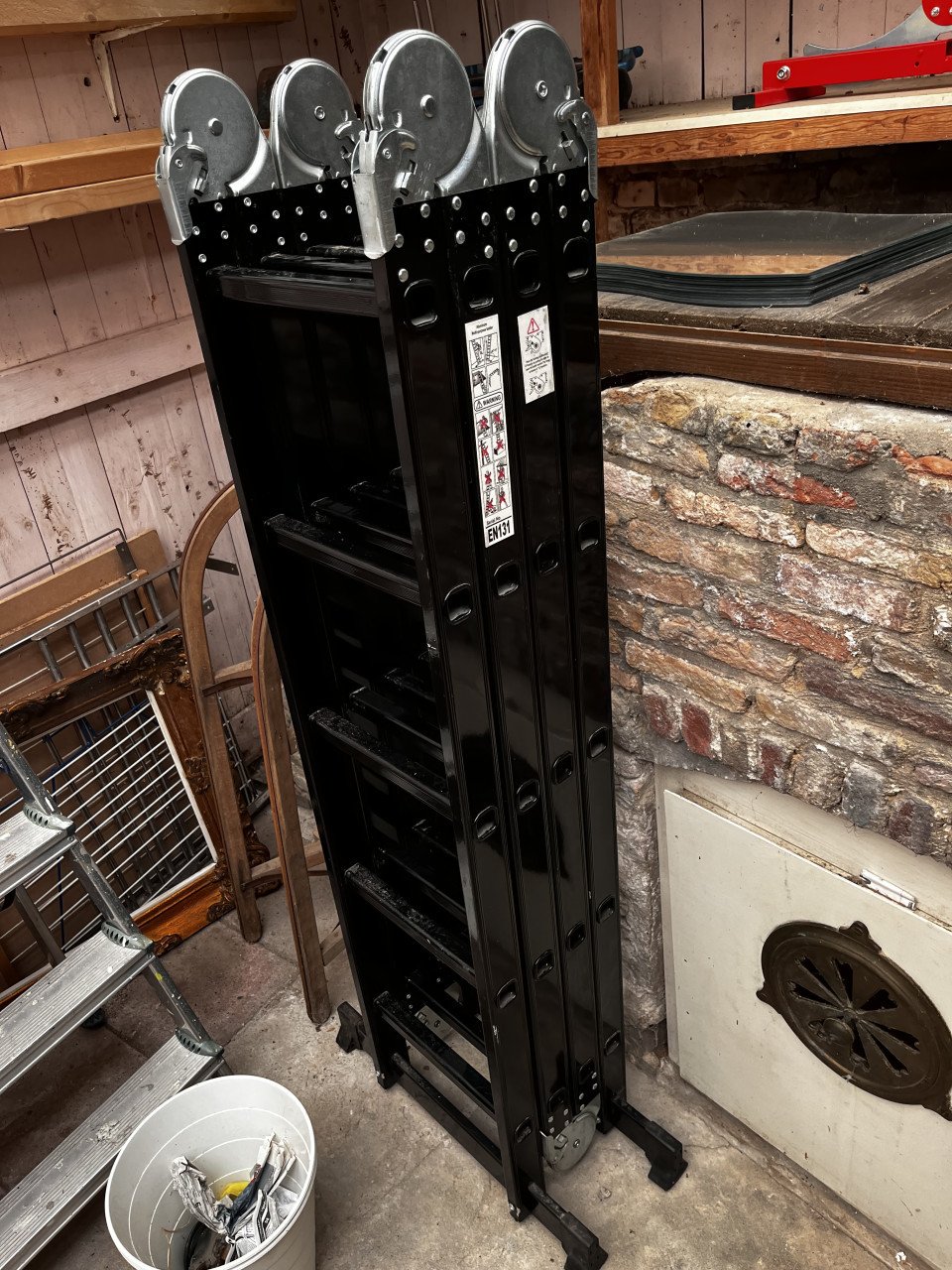 Andorr vouwladder, 620 cm, multifunctioneel met steigerplateaus
