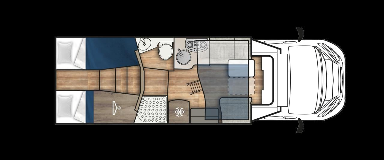 Elnagh T-Loft 532 - Face-to-face - Lengtebedden - Automaat - 2023 - 160 pk