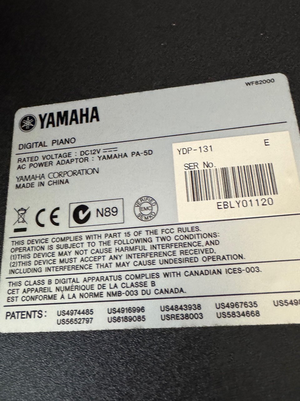Yamaha digitale piano