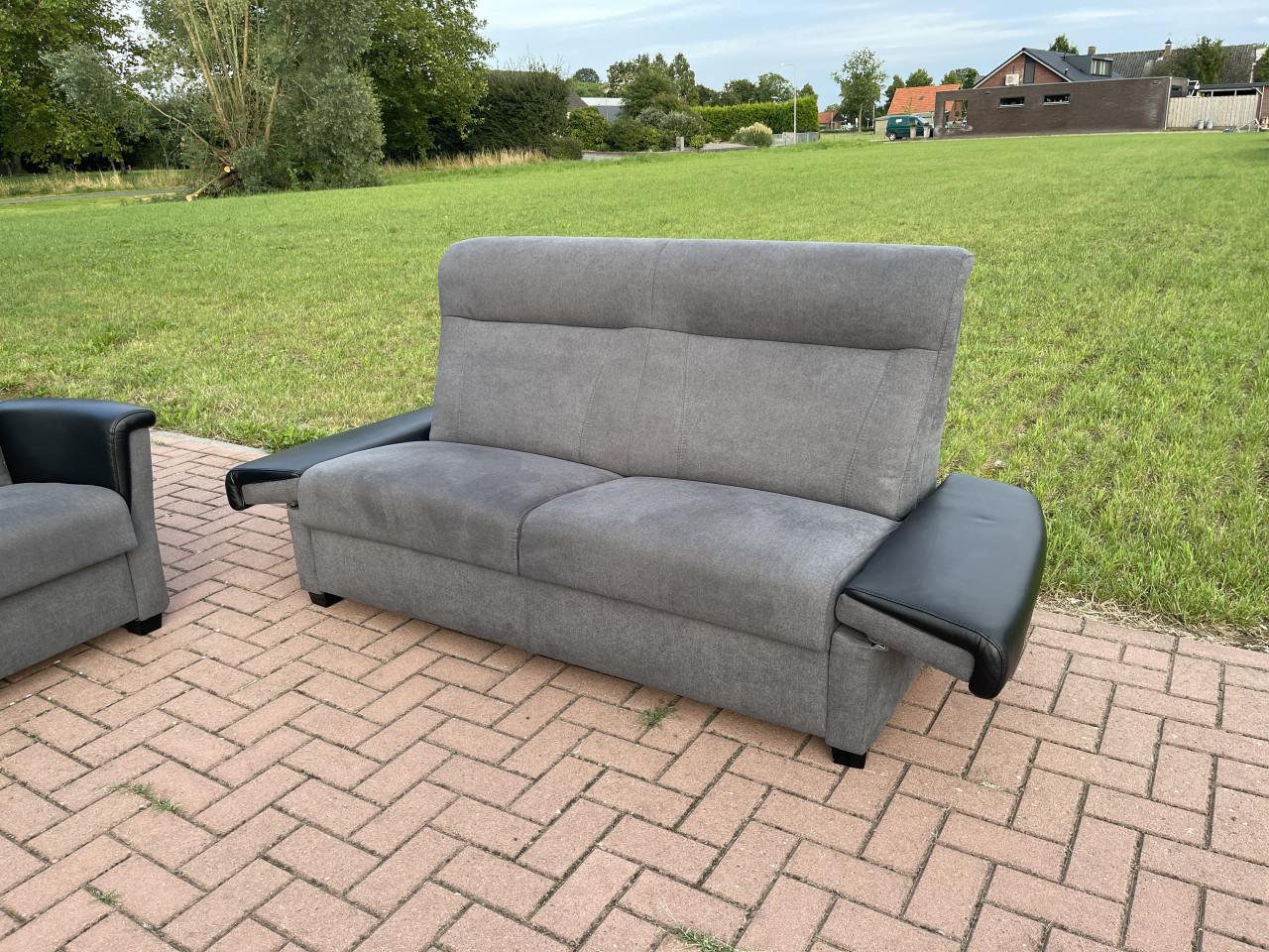 3 + 2.5 Zits Antraciet Bankstel-Verstelbaar Lounge Comfort-Gratis Levering