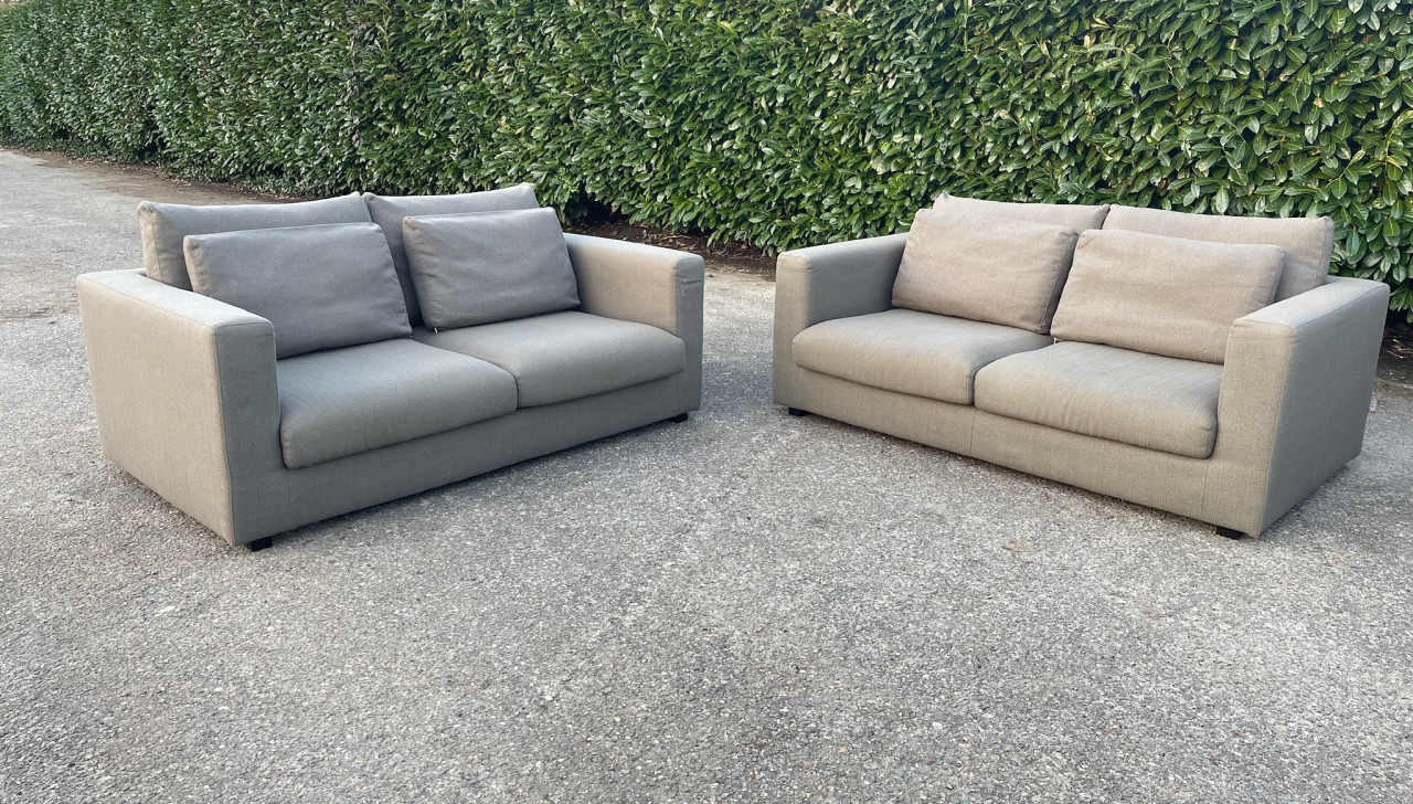 GRATIS LEVERING HEEL NL Taupe VIP 2x 2,5zits Stoffen Bankstel