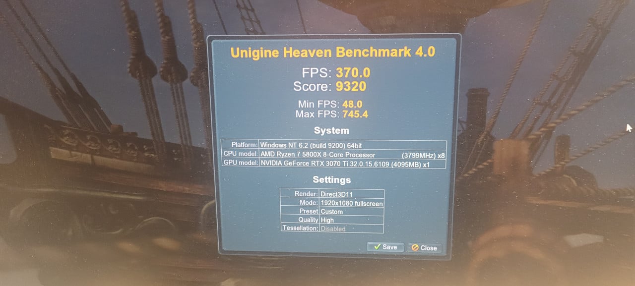 High-end game pc – Ryzen 7 5800X / 3070 Ti / 32GB