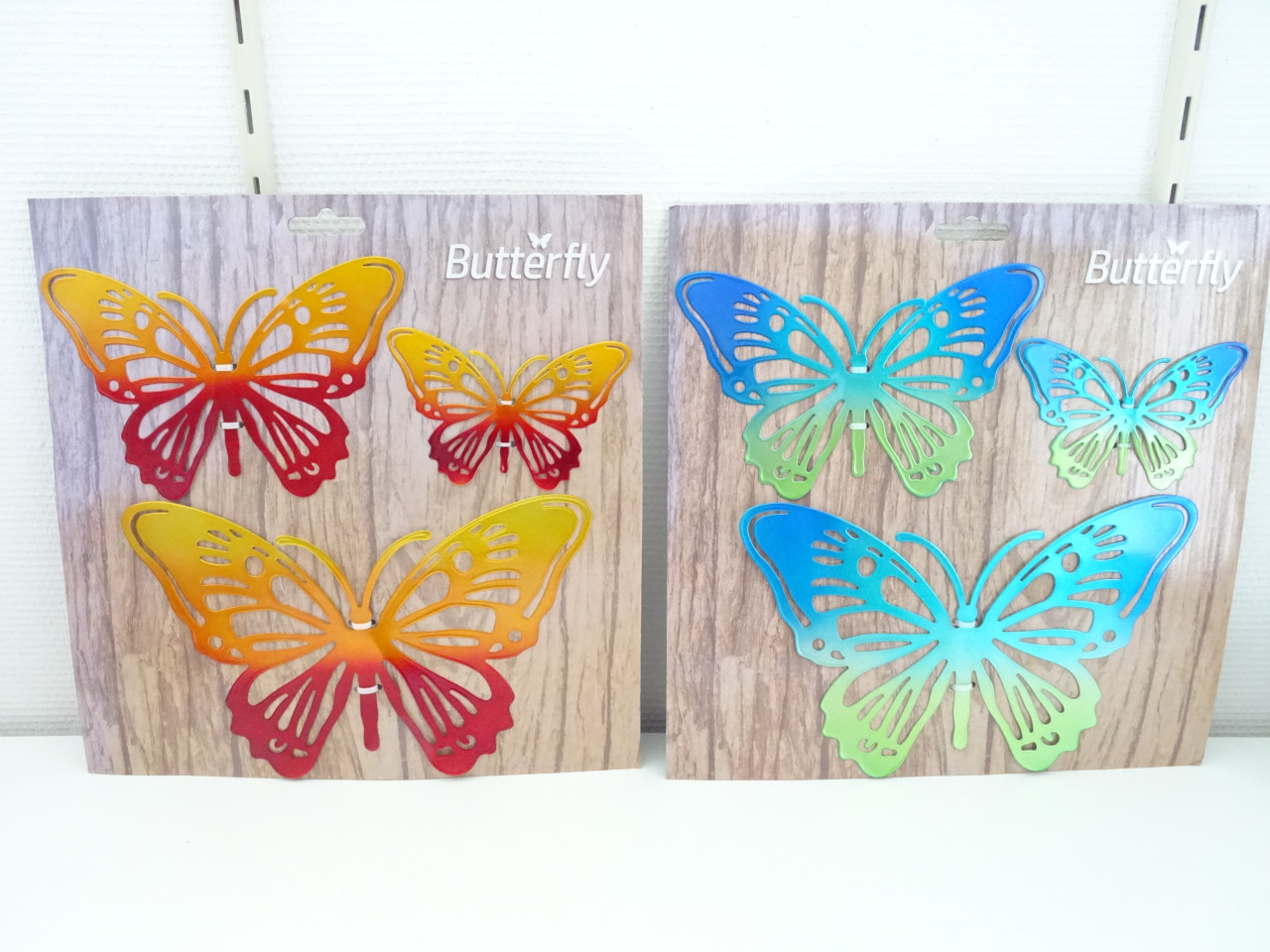 Nieuwe  Metalen   Decoratie  Vlinders   € 3,95 per set ( 2 voor  € 5,90 )