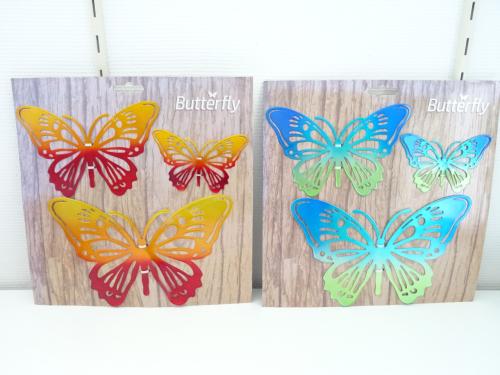 Nieuwe  Metalen   Decoratie  Vlinders   € 3,95 per set ( 2 voor  € 5,90 )