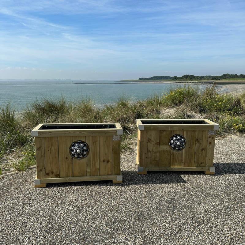 Zeeuwse knop bloembakken projecten ter inspiraties L90 x B35 x H60