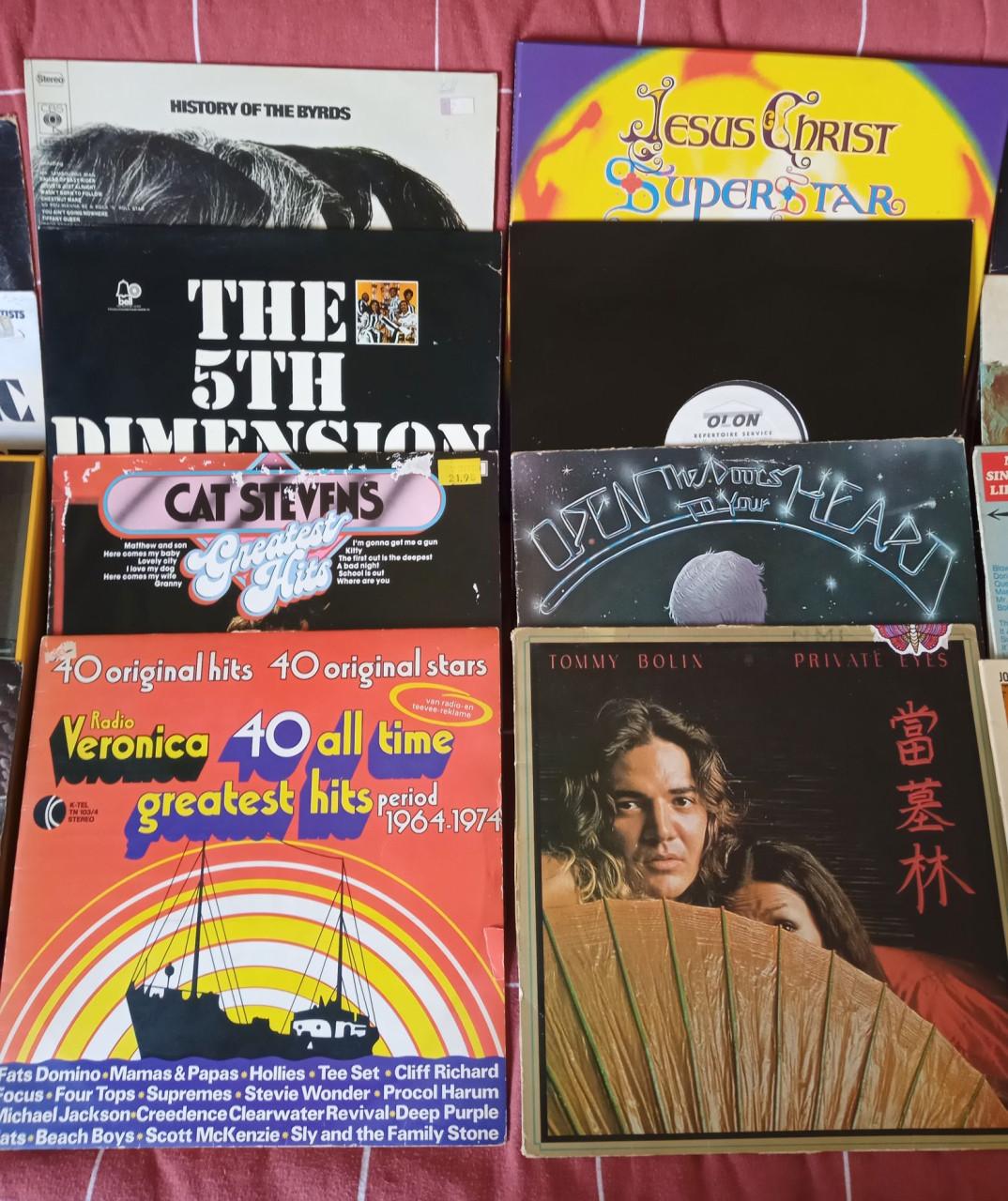 Partij 60 Lp's. Inclusief 6 boxen.