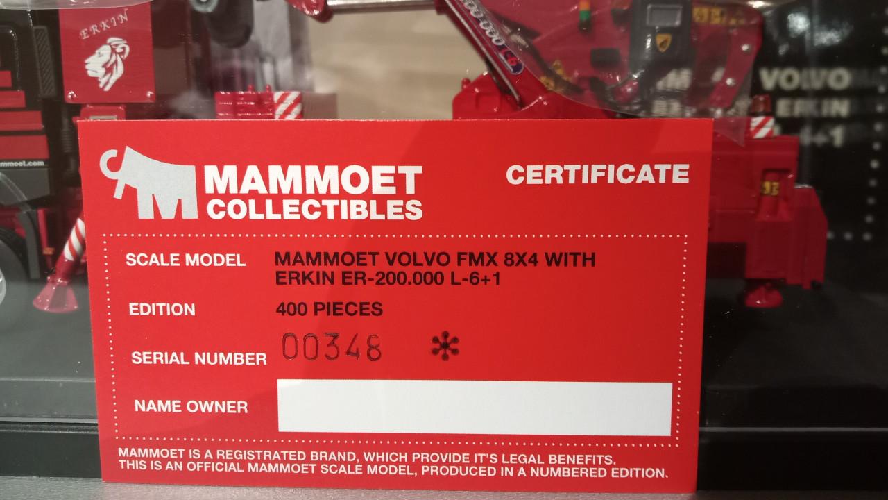 Mammoet Volvo FMX 8x4 met Erkin 200.00L-6.1