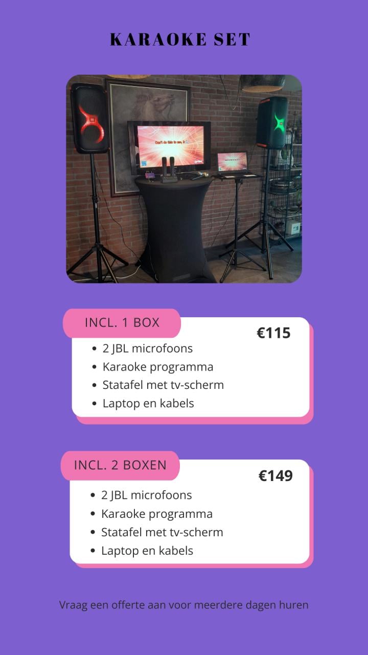 Karaoke set te huur Zeeland