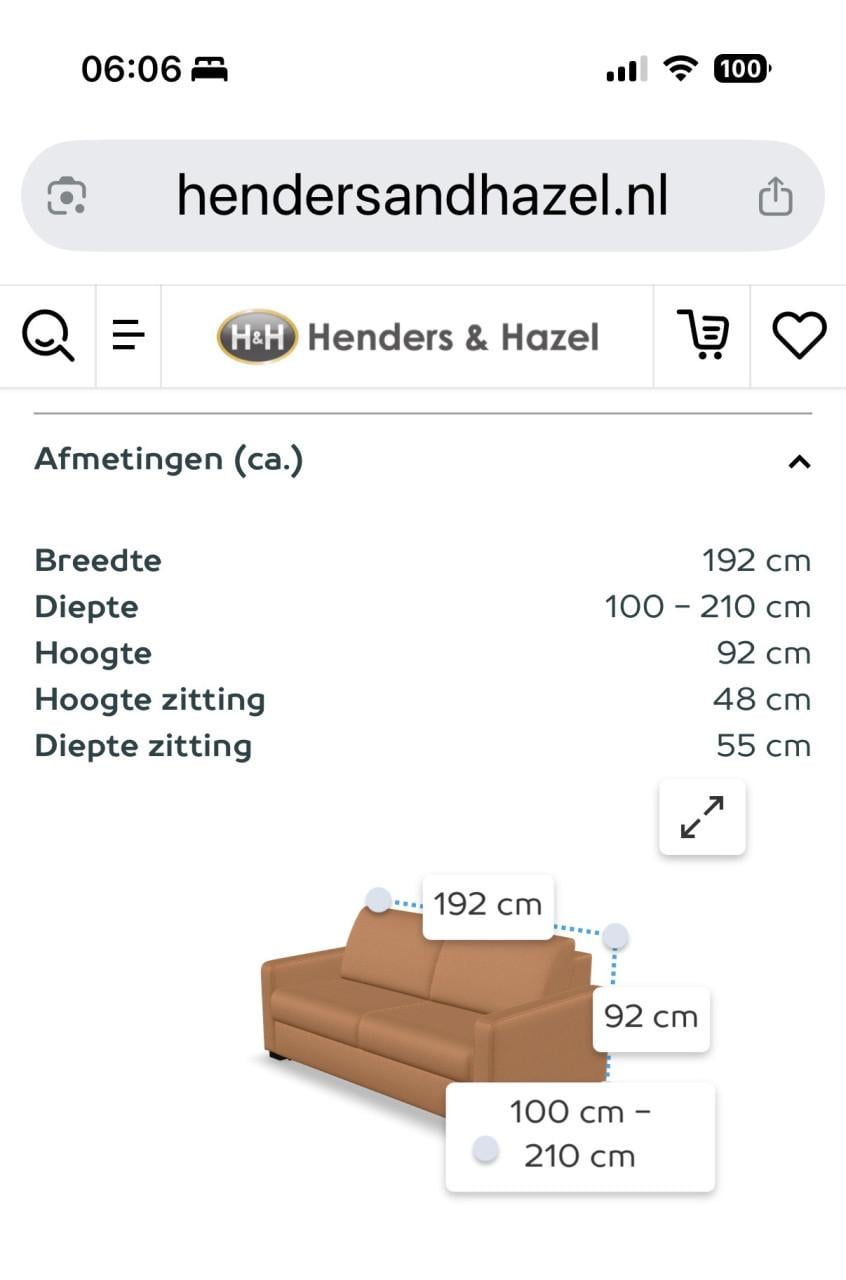 Bank (slaapbank) Henders en Hazel