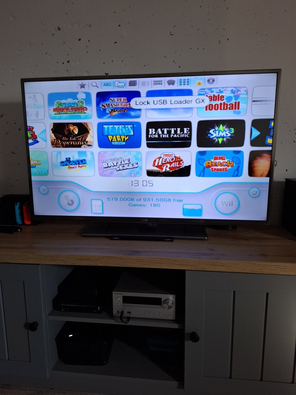 Wii gesoftmod met HD (1tb), 180 games
