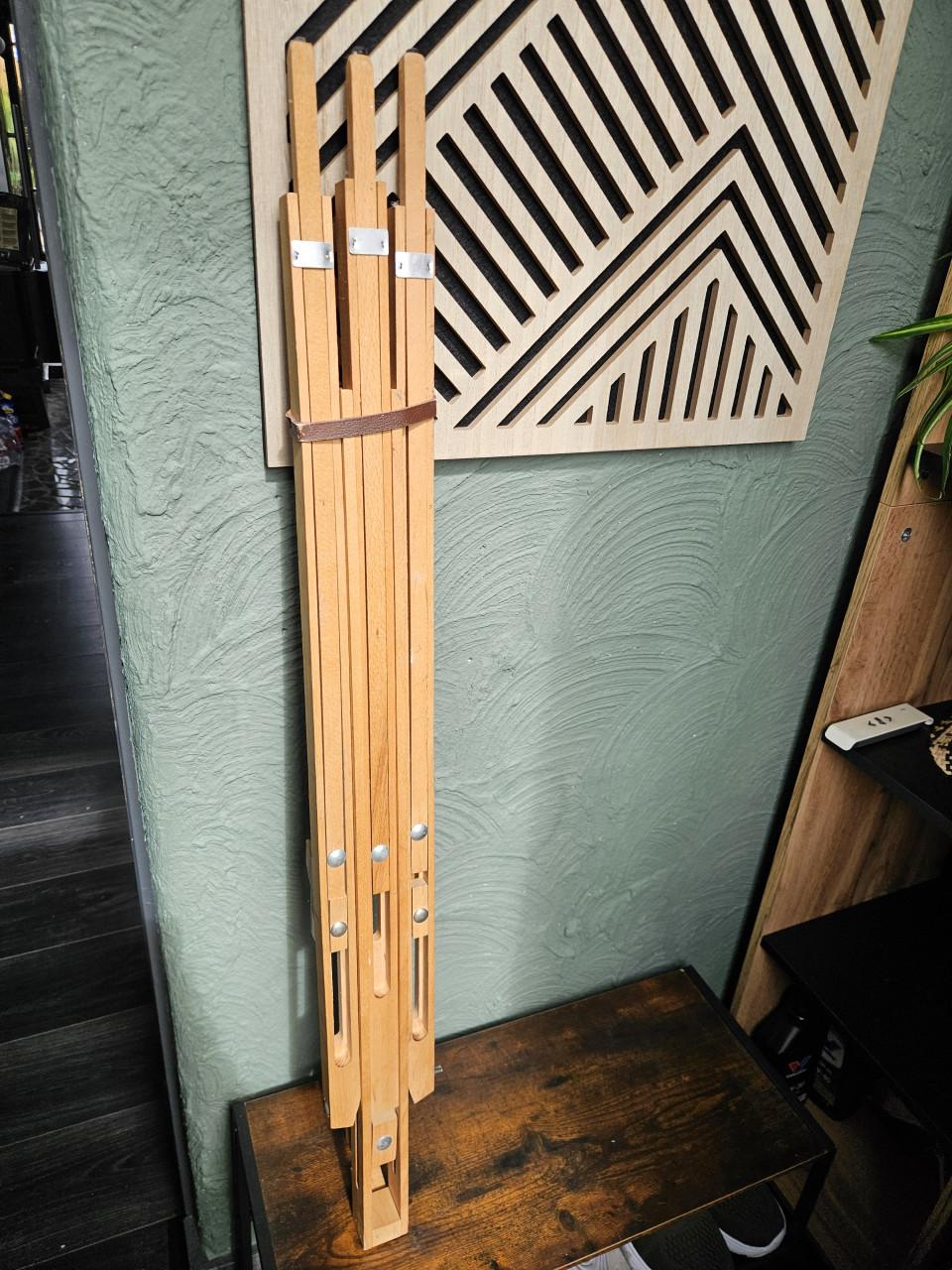 Grote houten vintage schildersezel, opvouwbaar, nette staat